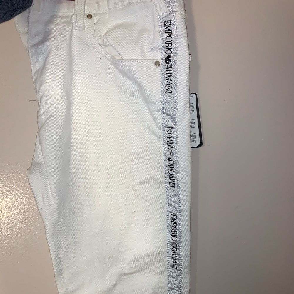 White Armani Pants